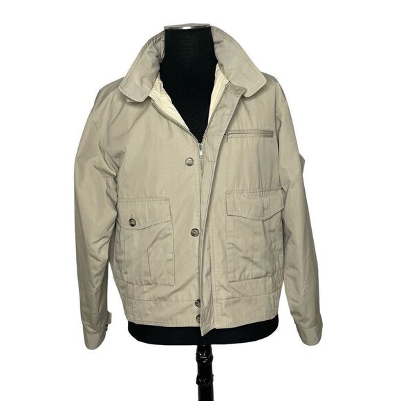 Eddie Bauer Vintage 80’s Tan Bomber Coat - Mens L